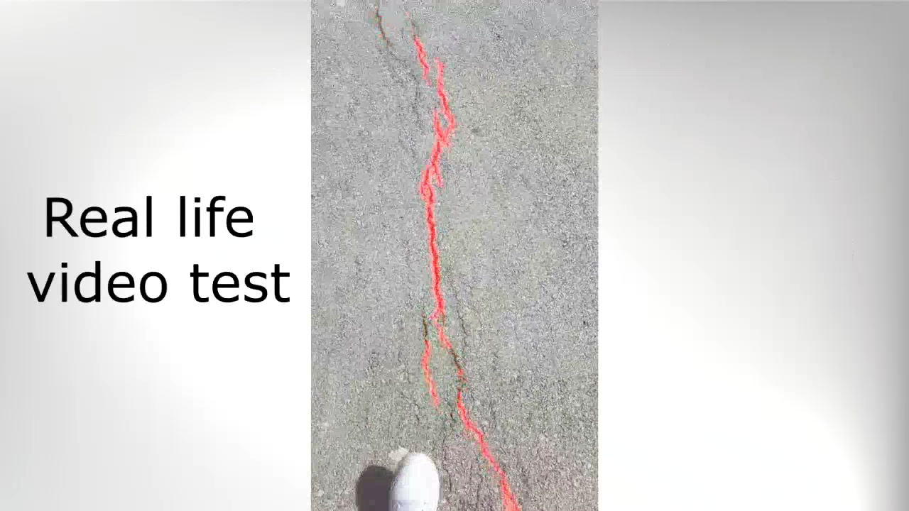 Sim-to-real: detecting a real crack on the ground