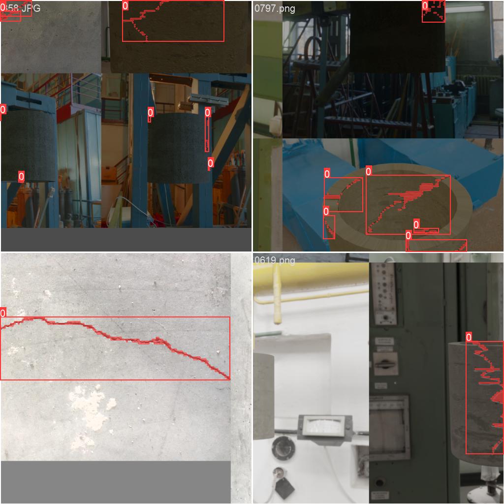 Predictions on real pipe and concrete images